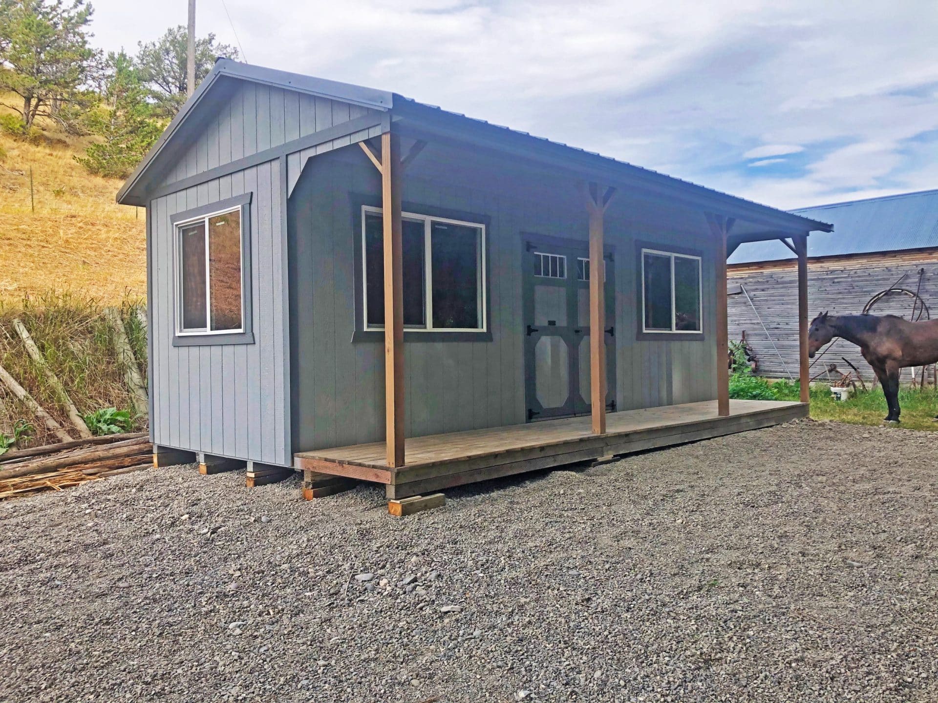 Get a Prefab Cabin with a Porch Montana Structures